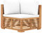 Garten-Ecksofa mit CremeWer Auflage Massivholz Teak,49375