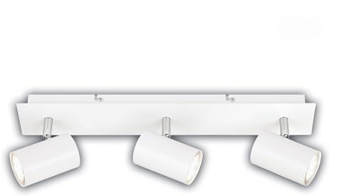 BRILONER - EEK A LED Deckenlampe schwenkbar, 3000K warmweiß, je 2W, je 450 Lumen, ca. 50.000h Licht, Deckenleuchte, Deckenstrahler, Wohnzimmerlampe, Schlafzimmerlampe, Küchenlampe, 45 cm, Weiß