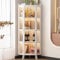 GLMGBP Eckvitrine, Wohnzimmerschränke mit Türen, Glasvitrine, Trophäenvitrine, hoher moderner Büroschrank, für Home Office, Wohnzimmer, Speisekammer