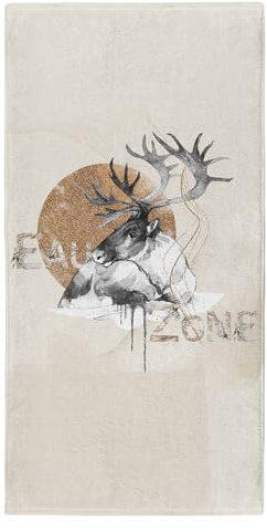 Paul Sinus Handtuch Badehandtuch Strandhandtuch Duschtuch Größe: 100x50cm Hirsch Geweih