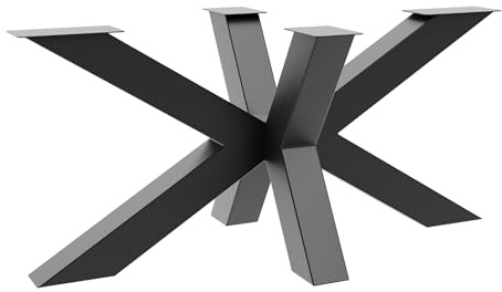 MetaloPro Tischgestell Acamar Extreme – Sternförmige Stahlbeine, Pulverbeschichtet, Robustes Industrielles Design für Esstische und Konferenztische - 160x80x72 cm