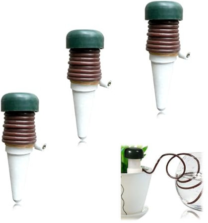 3 Stück Wasserspender für Zimmerpflanzen, Automatische Pflanzenbewässerung, Bewässerungskegel mit Schlauch, Pflanzenbewässerungssystem