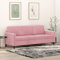 Willood 3 Sitzer Sofa mit Schlaffunktion Couch für Wohnzimmer Schlafzimmer Rosa 180 cm Samt