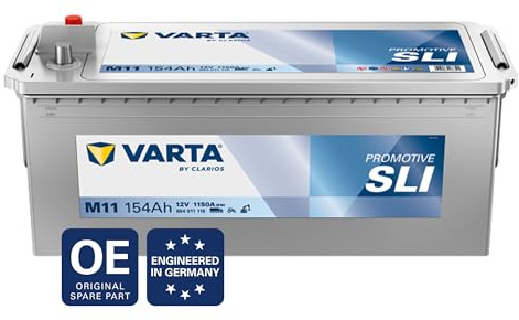 VARTA ProMotive SLI (M11) 12V 154Ah 1150A - Robuste Nassbatterie für Nutzfahrzeuge vibrationsresistent - Starterbatterie KFZ mit hohem Energiebedarf - Bleisäurebatterie mit zuverlässiger Startkraft