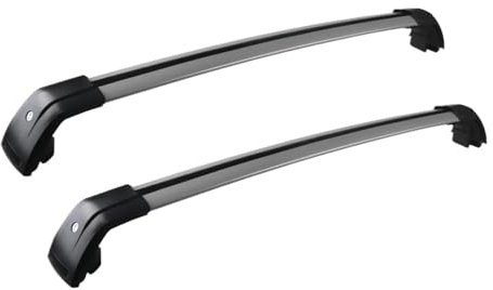 LRMDAKO Dachträger Gepackträger 2-teilige Dachträger Für Volvo Für XC60 2013-2018 Seitenträger Querschienen Dachgepäckträger Mit Seitenschienen Diebstahlsicherung Dachträger Relingträger