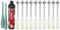Schwerlast-Befestigungsset M6 mit ZULASSUNG : 10x 6x110mm Ankerstangen gvz. + Liquix Pro 1 + 10x 12x80mm Siebhülsen, Montagesets M6-M16 (Verzinkter Stahl, M6 x 110mm)