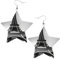 Schwarze Paris Eiffelturm-Ohrringe, leicht, Leder, Stern-Ohrringe, Damenmode, Hochzeit, Alltag, Geburtstag, Accessoires, Einheitsgröße, Kunstleder