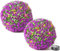 Solalite® Topiary Balls – 2 x 28cm Rose Purple Artificial Ball Plants Outdoor with 20 Solar Led Lights, Garden Hanging Balls Sphere Decorative For Wedding, Christmas, Backyard, Balcony, Garden Decor