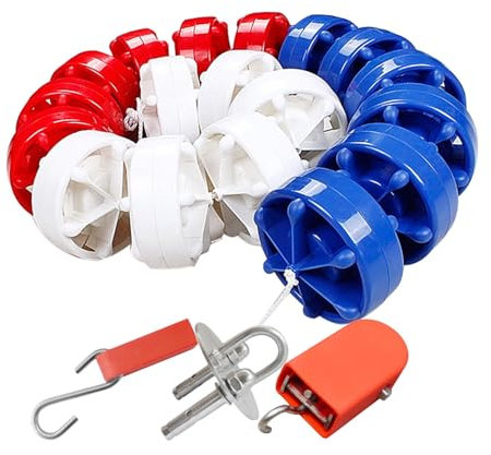 Guyifuny Equipo para Dividir carriles de natación, Cuerda divisoria de Seguridad para Piscinas, cordón de Seguridad con Ganchos para competiciones de natación (Cables de Acero de 300 cm)