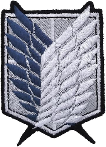 VALKYNEA Aufnäher, 100 % bestickt, inspiriert von Anime Fan Art/AOT, Wappen Titan V2 / Patch Embroidery, zum Aufbügeln