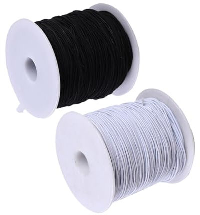 KONTONTY 2 Pezzi Filo Cavo Di Perline Fai Da Te Corda Elastica Elastica Cavo Collana Cavo Di Lavorazione Braccialetti Fai Da Te Corda Elastica Cordino Elastico Per La Creazione Di Gioielli