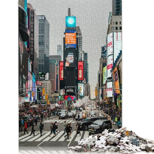 Puzzles for Adults Time Square New York City Jigsaw Puzzles for Adults 1000 Wooden Adult Jigsaw Puzzles 1000 Pieces Puzzles for Adults Teenagers Puzzle Game 1000pcs (75x50cm)
