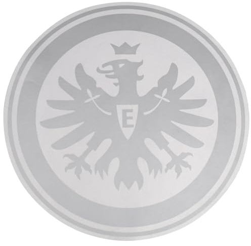 Eintracht Frankfurt Autoaufkleber - Logo silber 30 cm - Aufkleber | XXL Sticker |Heckscheibenaufkleber | SGE