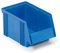 Treston 1525-6 Sichtlagerkästen stapelbar für Industrie Lagersystem, blau 149 x 250 x 130 mm