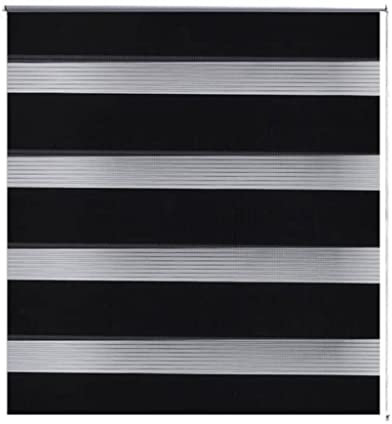 vidaXL Doppelrollo 40x100 cm Schwarz Seitenzug Duo Rollo Klemmrollo Klemmfix