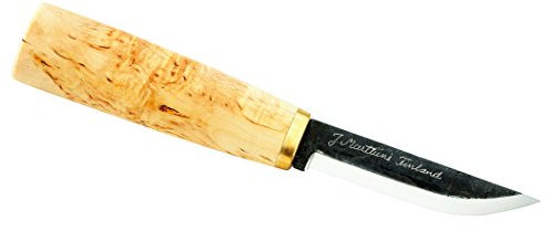 Marttiini-Schnitzmesser, Carbon-Stahl, Birkenholz-Griff, Lederscheide