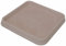 Soucoupe BIANCA carrée en plastique taupe, dimensions : 36 x 36 cm