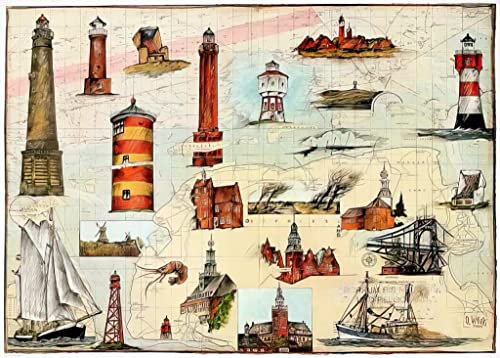 Kunstdruck/Poster: Ole West Ostfriesland - hochwertiger Druck, Bild, Kunstposter, 70x50 cm