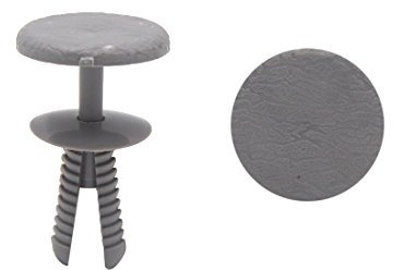 sourcing map 20Stk 6mm Lochdurchm. Grau Plastik Nieten Spritzen Schutz Verschluss Klammer DE de