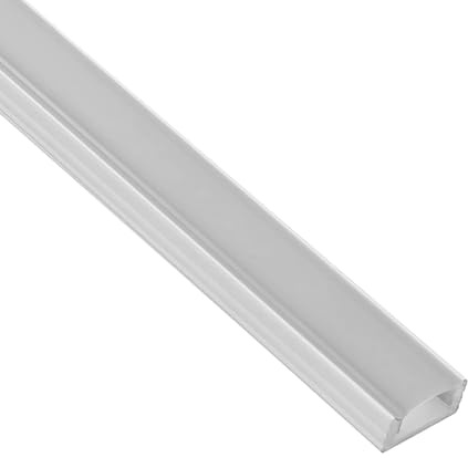 A17 LED Aluprofil weiß LED-Schiene für LED-Streifen mit Abdeckung 1m opal | Für sauber eingelegte LED-Streifen mit geschützter Führung und gleichmäßiger Lichtverteilung, Abdeckung opal