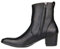 OSSTONE Stivaletto da Uomo Heel Chukka in Pelle Stivaletti firmati Scarpe Casual Tacco Chelsea Stivali OS-VF1088-IT 11 Nero