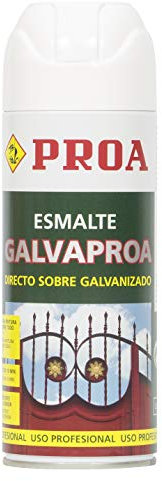 GALVAPROA SPRAY DIRECTO SOBRE GALVANIZADO. Blanco. 400 ML. Pintar galvanizado sin necesidad de imprimación.