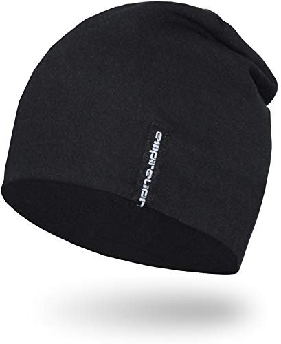 EMPIRELION 9 Multifunktionale Leichte Sommermütze Running Beanie-Mützen Skull Cap Radsport-Kappen Helmfutter Helm Unterziehmütze Schlaf Kappen für Damen Herren (Schwarz)