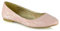 ESSEX GLAM Womens Bridal Flats Close Toe Slip On Lace Wedding Bridal Bridesmaid Pumps Shoes Size 3-9 Pastel Pink