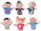 Fingerpuppen Set Familie 6 Stück Bunt Weich Stoff Theater Fantasie Kinder Babys 5957