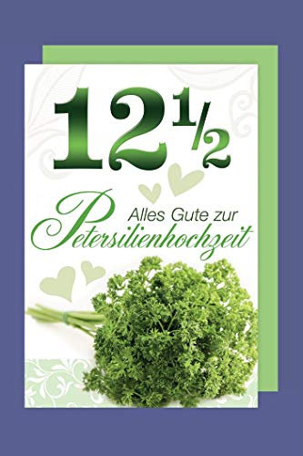 Petersilien-Hochzeit 12,5 Jahre Grußkarte Karte Hochzeitstag Alles Gute 16x11cm