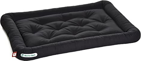 Doctor Bark Hundekissen - orthopädisches Hundebett, 95°C waschbar, hygienisch, robust & bequem (L - 90x70 cm, Schwarz)