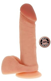 ToyJoy Silicone Dildo 8 Inch w Balls, 440 g
