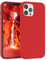 EAZY CASE - Silikon Hülle für iPhone 12 Pro Max Hülle weich stoßfeste Schutzhülle mit Kameraschutz Handyhülle iPhone 12 Pro Max Silikonhülle Dünn mit Premium Mikrofaser Schutz Cover Phone Case in Rot