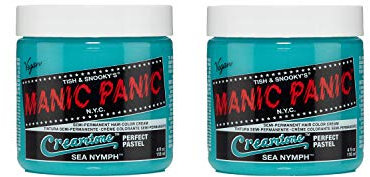 Manic Panic Sea Nymph Pastel Classic Creme, Vegan, Cruelty Free, Green Semi Permanent Hair Dye 2 x 118ml