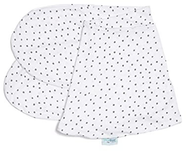 pic Bear Ersatzbezug für Stillkissen - hochwertige anschmiegsame Jersey Baumwolle für Lagerungskissen - Seitenschläferkissen - Classic 190 cm - Punkte Grau