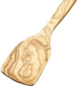 D.O.M.® - Cucchiaio per latte macchiato in legno d'ulivo, lunghezza 25 cm (con incisione)