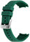 YISIWERA 20mm Premium Crafter grün Silikon Uhrenarmband Universal gebogenes Ende Gummi Uhrenarmband Armband gebürstetem Edelstahl Dornschließe für Männer Frauen