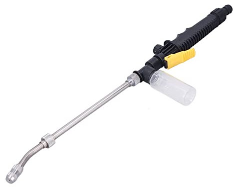 01 02 015 Lavadora de Chorro, Lavadora de Alta Presión, Rociador de Agua de Espuma Ajustable Pistola de Agua a Presión Portátil para Riego de Jardines, Riego, Lavado de Autos, Limpieza del Hogar