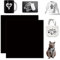 WOWOCUT Infusible Paper Folie, Black Solid Color Heat Transfer Ink Sheets 2 Pcs Bundle, 30,5 x 30,5 cm Sublimation Papier for DIY T-Shirt für Mädchen, Tassen, Canvas Tote