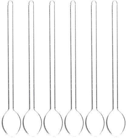 Angoily Cuillères À Expresso en Verre 6 Pcs Cuillères à Expresso en Verre Transparent Cuillères à Café en Verre Cuillères à Café Cuillères à Thé Cuisson en Agitation du Café