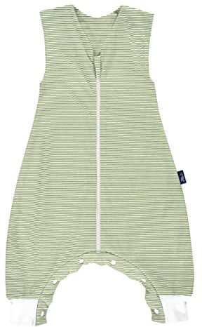 Alvi Sleep-Overall Light Baby Schlafsack mit Füßen Sommerschlafsack Kinderschlafsack aus Baumwolle (GOTS Seahorse, 90 cm)