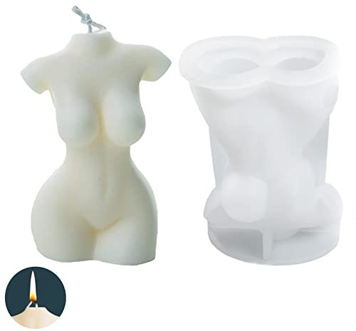 Kerzenform Silikon, Körper Kerze Silikonform, 3D Silikonform Kerzen Gießen Formen, Körperform Weibliche 3D Silikonform Torso Body Candle Mold, Gießformen für DIY Fertigkeit Dekorieren