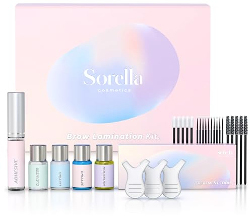 Brow Lamination Kit | Professional Eyebrow Lamination | DIY At Home Keratin Brow Lift Kit for Fuller, Thicker Brows | Easy to Use, Long Lasting | Includes Instruction & Tools | SORELLA COSMETICS