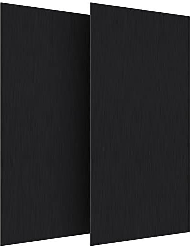 2Pack Anodized Aluminum Sheet 6 x 12 x 1/32(0.0315) Inch Black Anodized Aluminum Metal Plates Engraving Blanks for Laser Engraving, DIY, 0.8MM Thin Decorative Aluminum Metal Sheets for Crafting