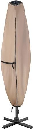 ULTCOVER Housse de Parasol de terrasse – Housse de Parasol 600D imperméable Transparente – Convient pour Parasol Solaire de 3,4 à 4,9 m
