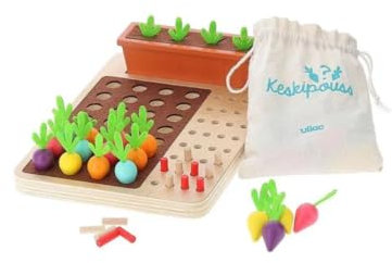 Vilac Keskipouss – Tag der Ernte – Lernspiel – Logik Lernen – 3 Schwierigkeitsstufen – einzigartiges Design – für Kinder ab 5 Jahren