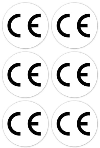 Aufkleber: ⌀ 50 mm, 6 Stück - CE Zeichen - rund