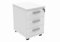 office hippo Strapazierfähiger Rollschrank mit 3 Schubladen, beweglicher Büroschrank mit abschließbarem Stauraum, Holz, Arktikweiß, 40,4 x 50 x 59,5 cm