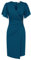 GRACE KARIN Robe Femme Été Manche Courte Mousseline Vintage Robe Moulante Foncée de Soirée Cocktail Bodycon Paon Bleu -5 XL