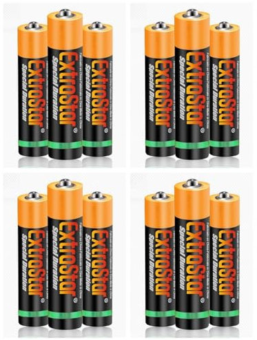 A2ZWORLD Pila Batteria R6 AA Stilo 1,5V 860mAh, Pile Alcalina AA, Compatibile Con Duracell MN1500 (12)